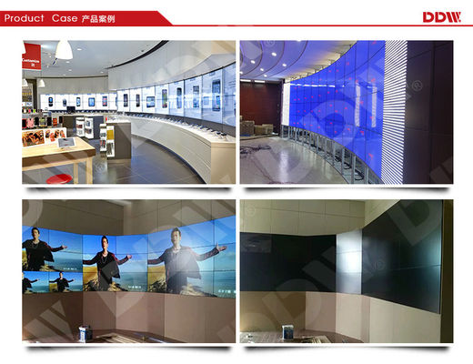 65"はビデオ壁500のNit 1080pの高リゾリューション3.5mm Snarrowの斜面DDW-LW650HN11を曲げました