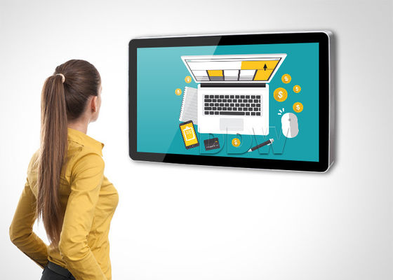 屋内壁に取り付けられた広告の表示32インチ3g 4g Wifi MP4プレーヤーの広告