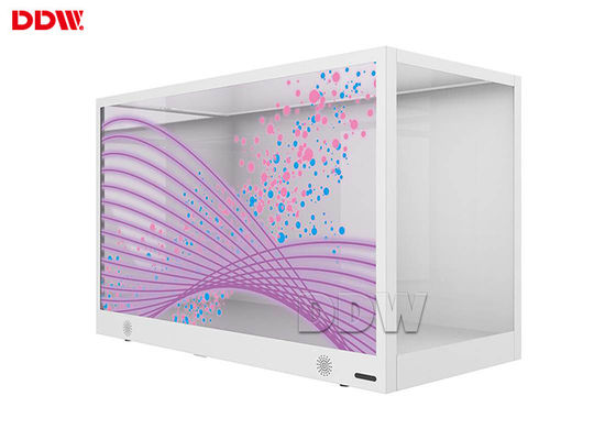 良質の32は小売店のための透明なデジタル表記透明なlcdのモニターをじりじり動かします