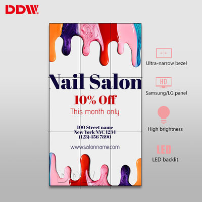 スーパーマーケットの商業ビデオ壁46のインチ1.7mmの超狭い斜面700nits