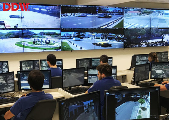 9つのスクリーンのビデオ ウォール・ディスプレイ システム/リモート・コントロール部屋の表示